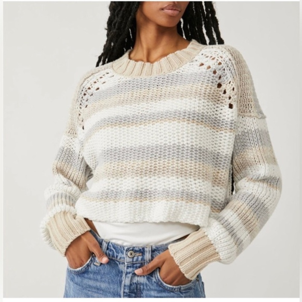 Free People Women's Gravity combo Devon chunky knit Sweater size XS brand new